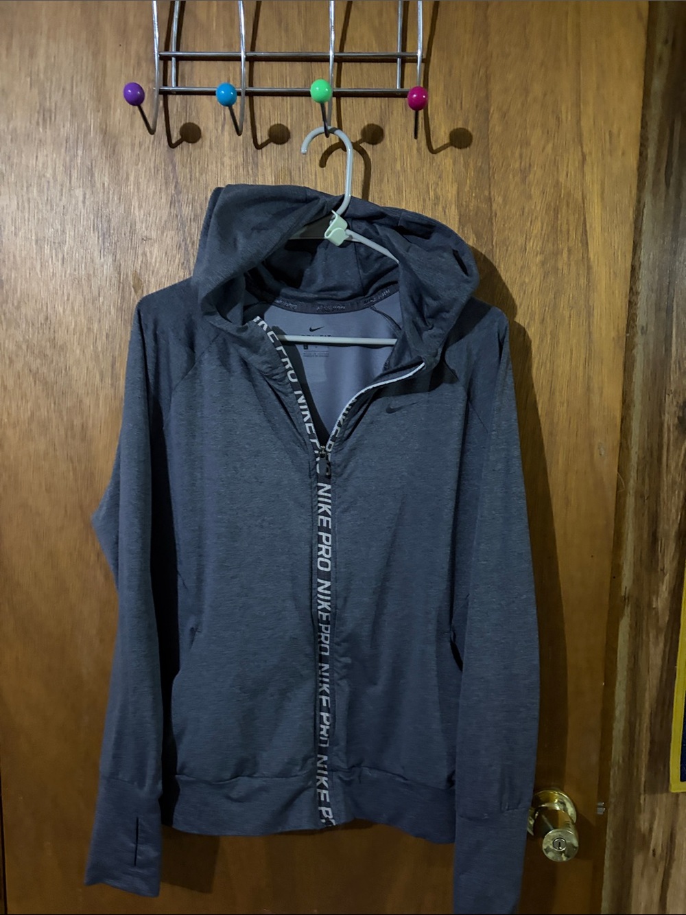 Nike Women’s Charcoal Gray Hooded Performance Jacket